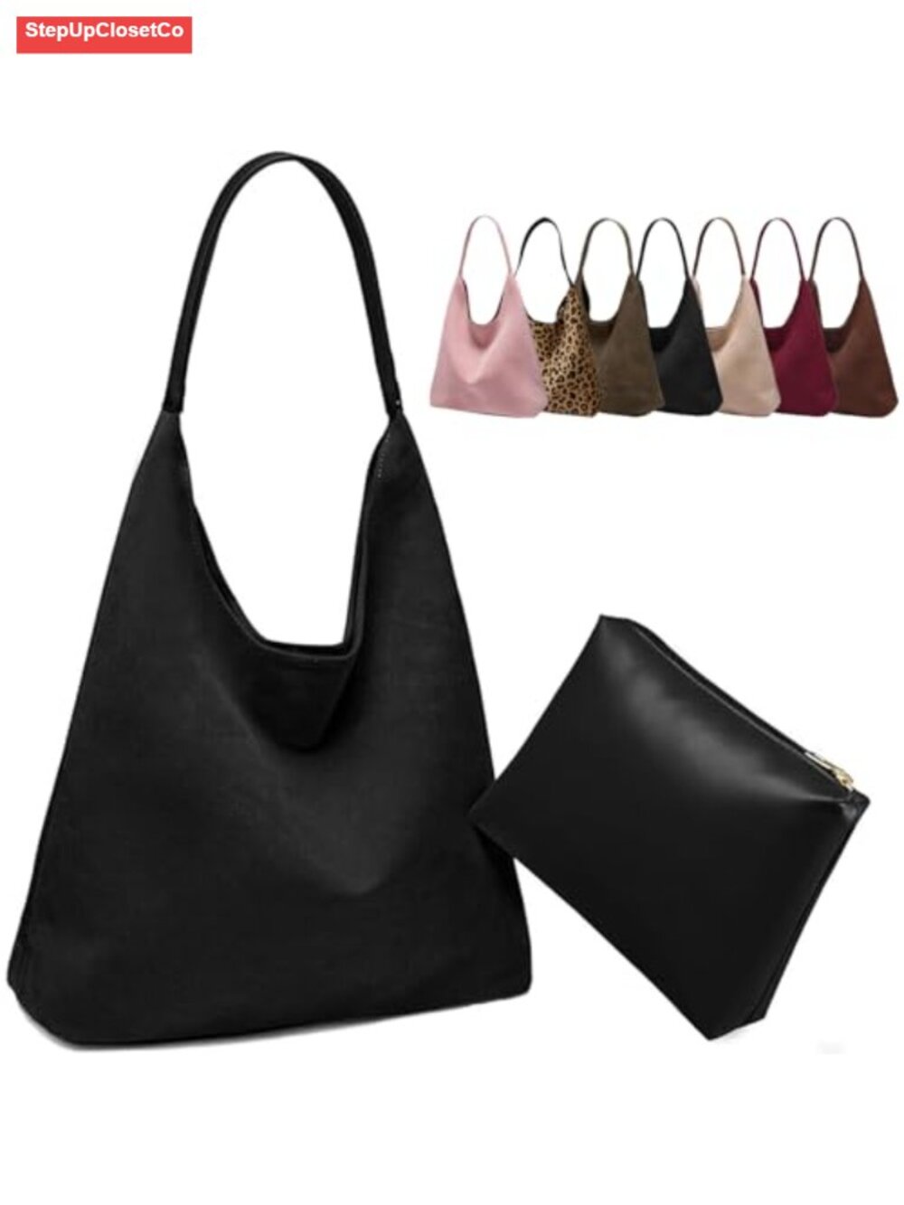 Large Slouchy Suede Work Tote Bag for Women Boho Handbag